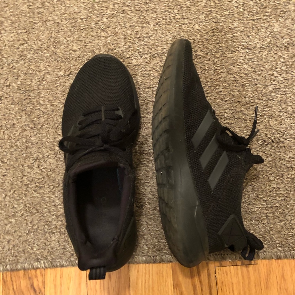 Adidas cloudfoam triple black sneakers